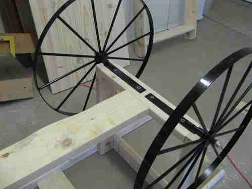 flower cart - steel wheels 1