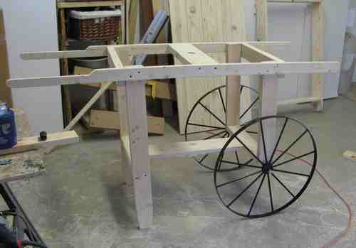 flower cart - steel wheels 2