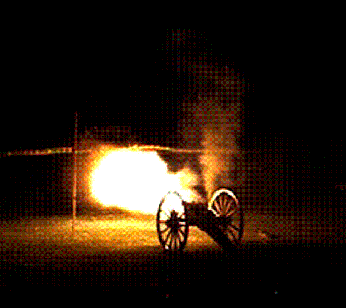 Charles Federies cannon firing