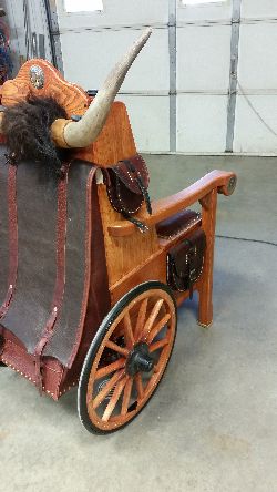 wagon wheel on cart