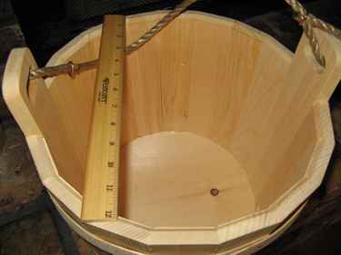 decorative basic pine bucket