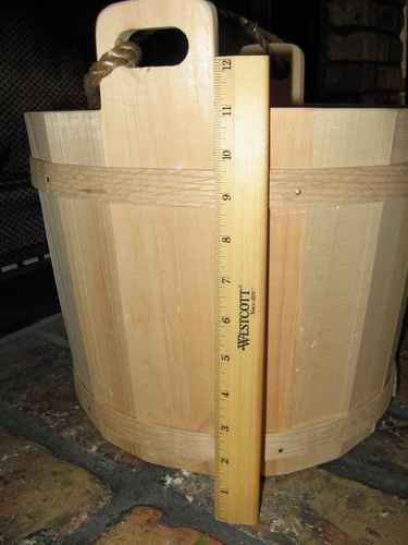 large basic pine bucket