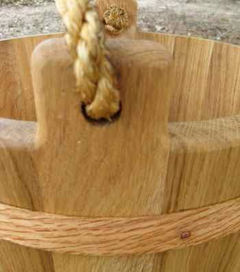 basic oak bucket wooden band