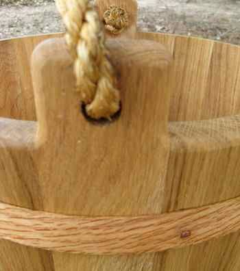 basic oak bucket wooden band