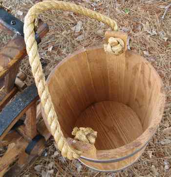 heavy duty oak water bucket