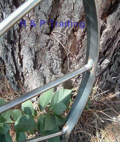 large steel wagon wheel spoke  closeup